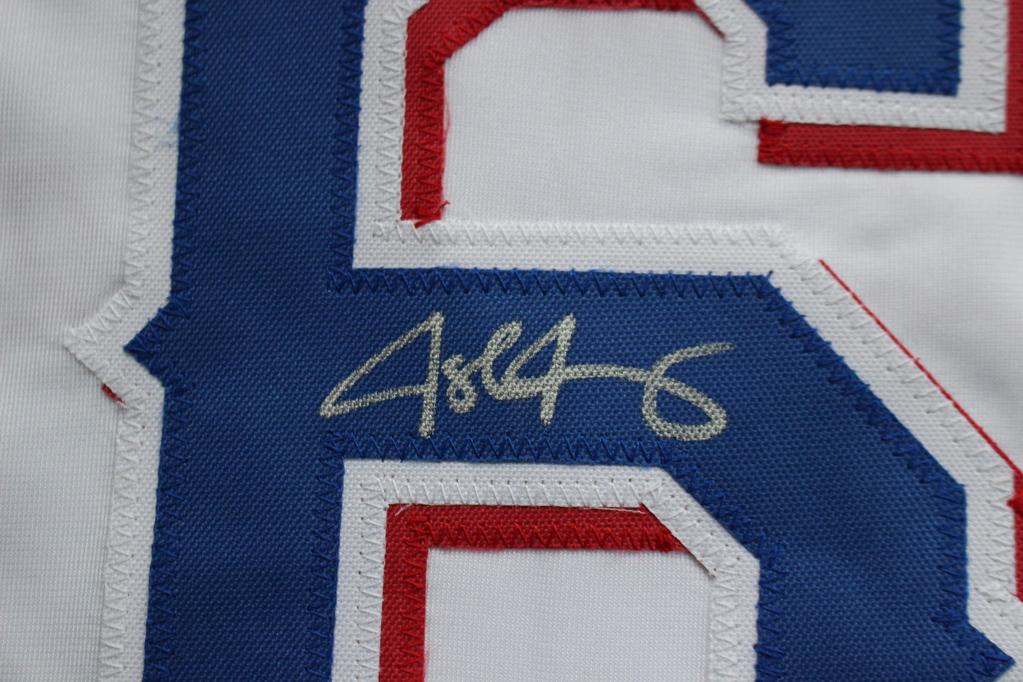 JOSH JUNG TEXAS RANGERS SIGNED HOME JERSEY Red Raiders BAS