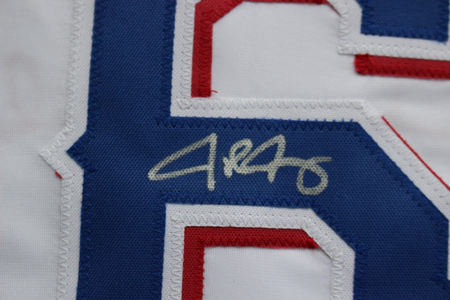 JOSH JUNG TEXAS RANGERS SIGNED HOME JERSEY Red Raiders BAS