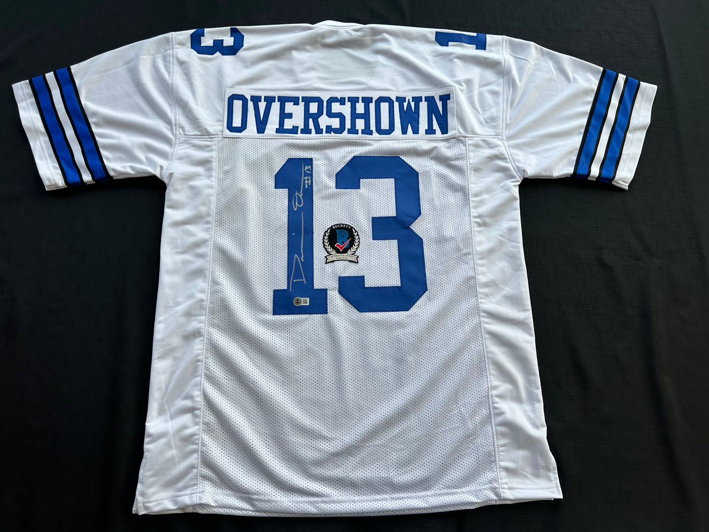 DEMARVION OVERSHOWN SIGNED WHITE JERSEY Dallas Cowboys BAS