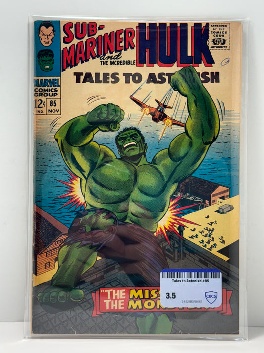 TALES TO ASTONISH #85 Marvel Comics 1966 Submariner, Hulk CBCS Comic Review 3.5
