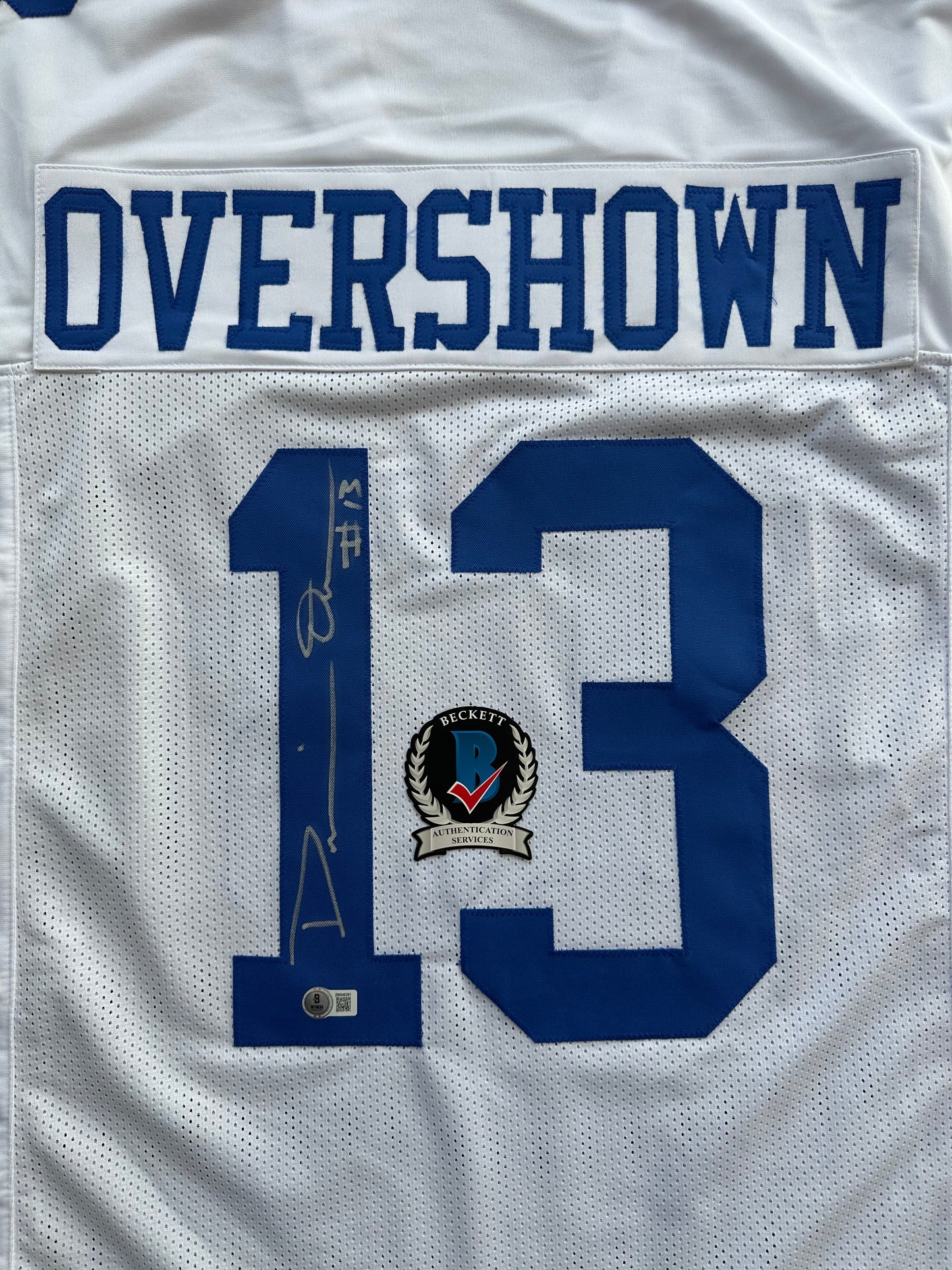 DEMARVION OVERSHOWN SIGNED WHITE JERSEY Dallas Cowboys BAS
