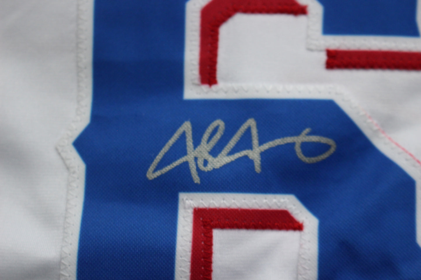 JOSH JUNG TEXAS RANGERS SIGNED HOME JERSEY Red Raiders BAS