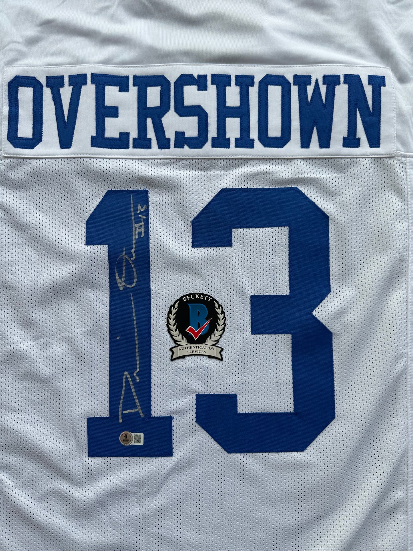 DEMARVION OVERSHOWN SIGNED WHITE JERSEY Dallas Cowboys BAS