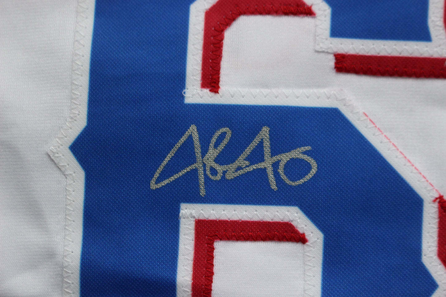 JOSH JUNG TEXAS RANGERS SIGNED HOME JERSEY Red Raiders BAS