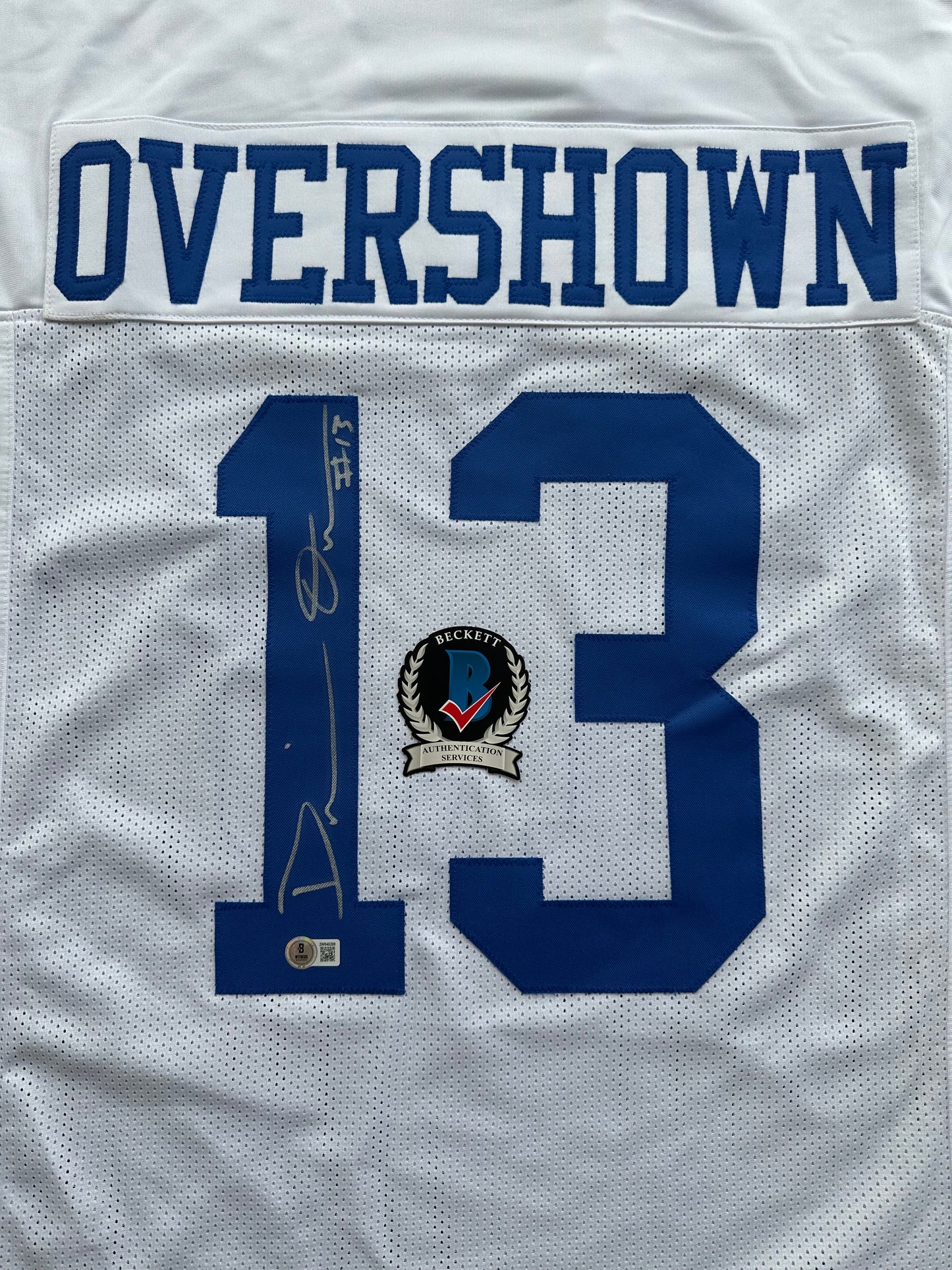 DEMARVION OVERSHOWN SIGNED WHITE JERSEY Dallas Cowboys BAS