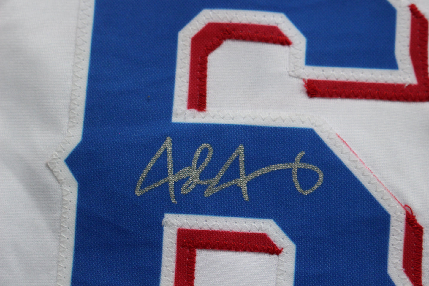 JOSH JUNG TEXAS RANGERS SIGNED HOME JERSEY Red Raiders BAS