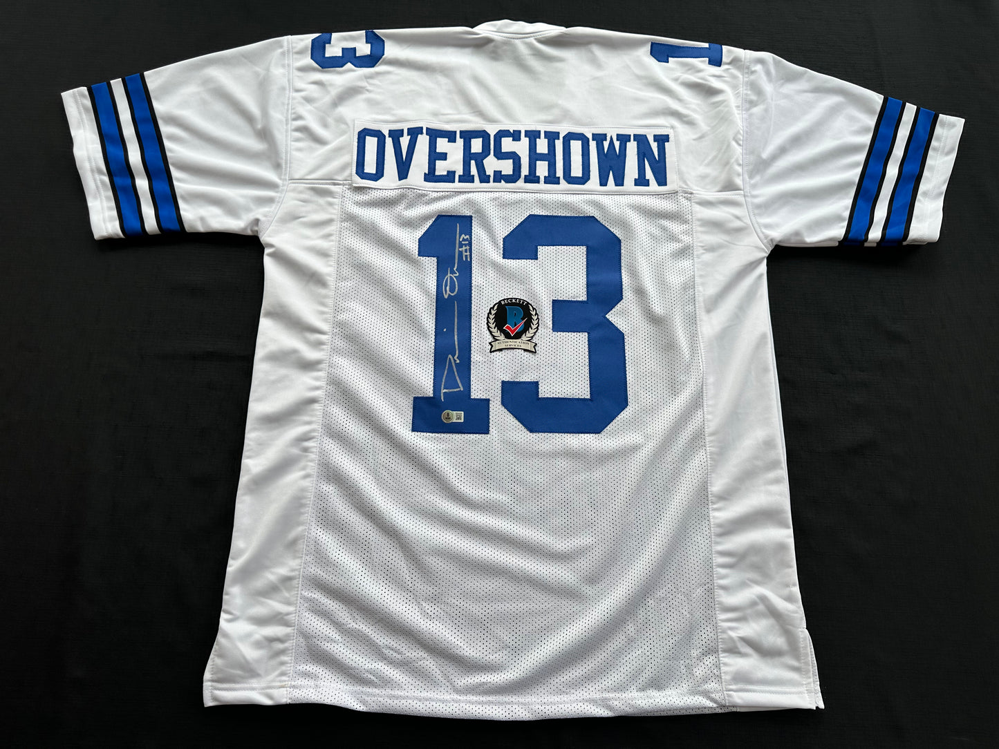 DEMARVION OVERSHOWN SIGNED WHITE JERSEY Dallas Cowboys BAS
