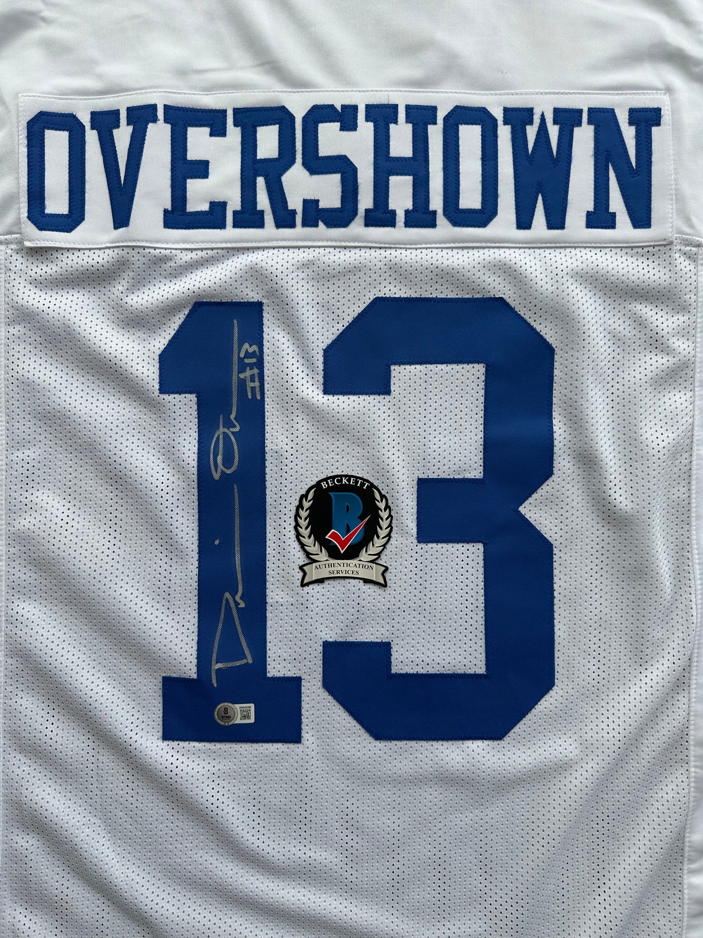 DEMARVION OVERSHOWN SIGNED WHITE JERSEY Dallas Cowboys BAS