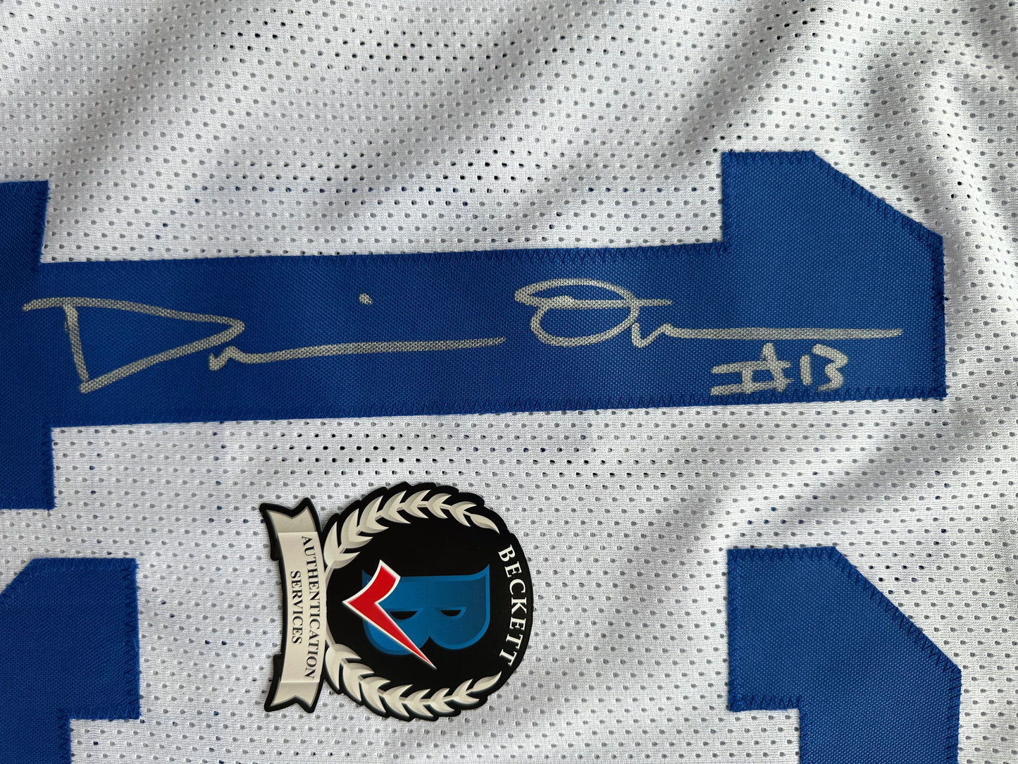 DEMARVION OVERSHOWN SIGNED WHITE JERSEY Dallas Cowboys BAS