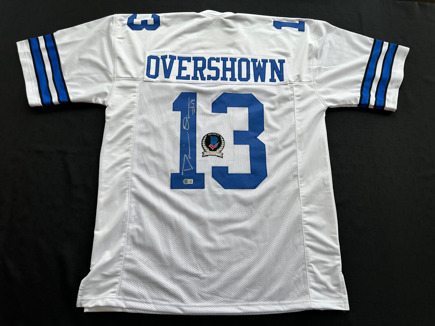 DEMARVION OVERSHOWN SIGNED WHITE JERSEY Dallas Cowboys BAS