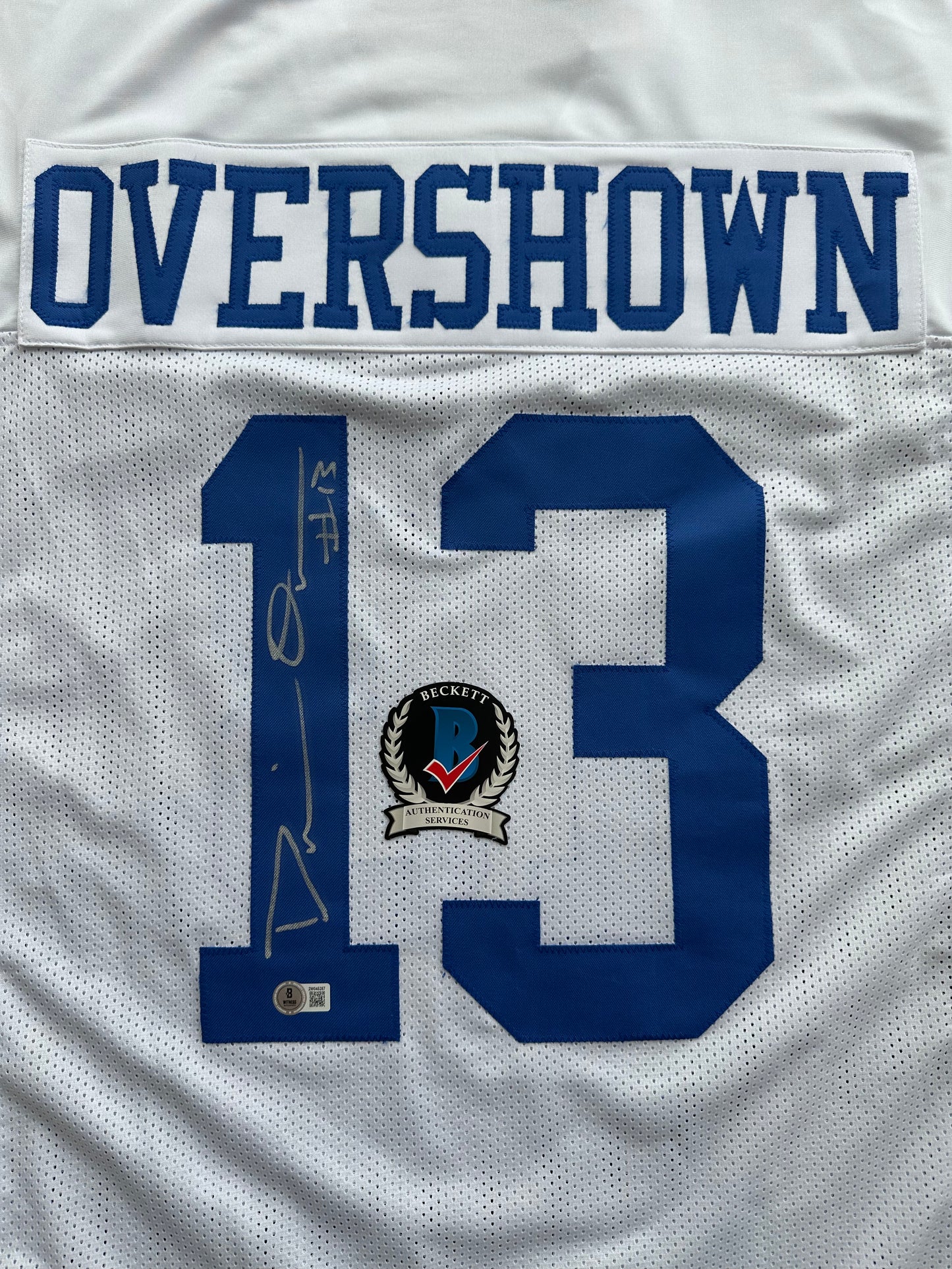 DEMARVION OVERSHOWN SIGNED WHITE JERSEY Dallas Cowboys BAS