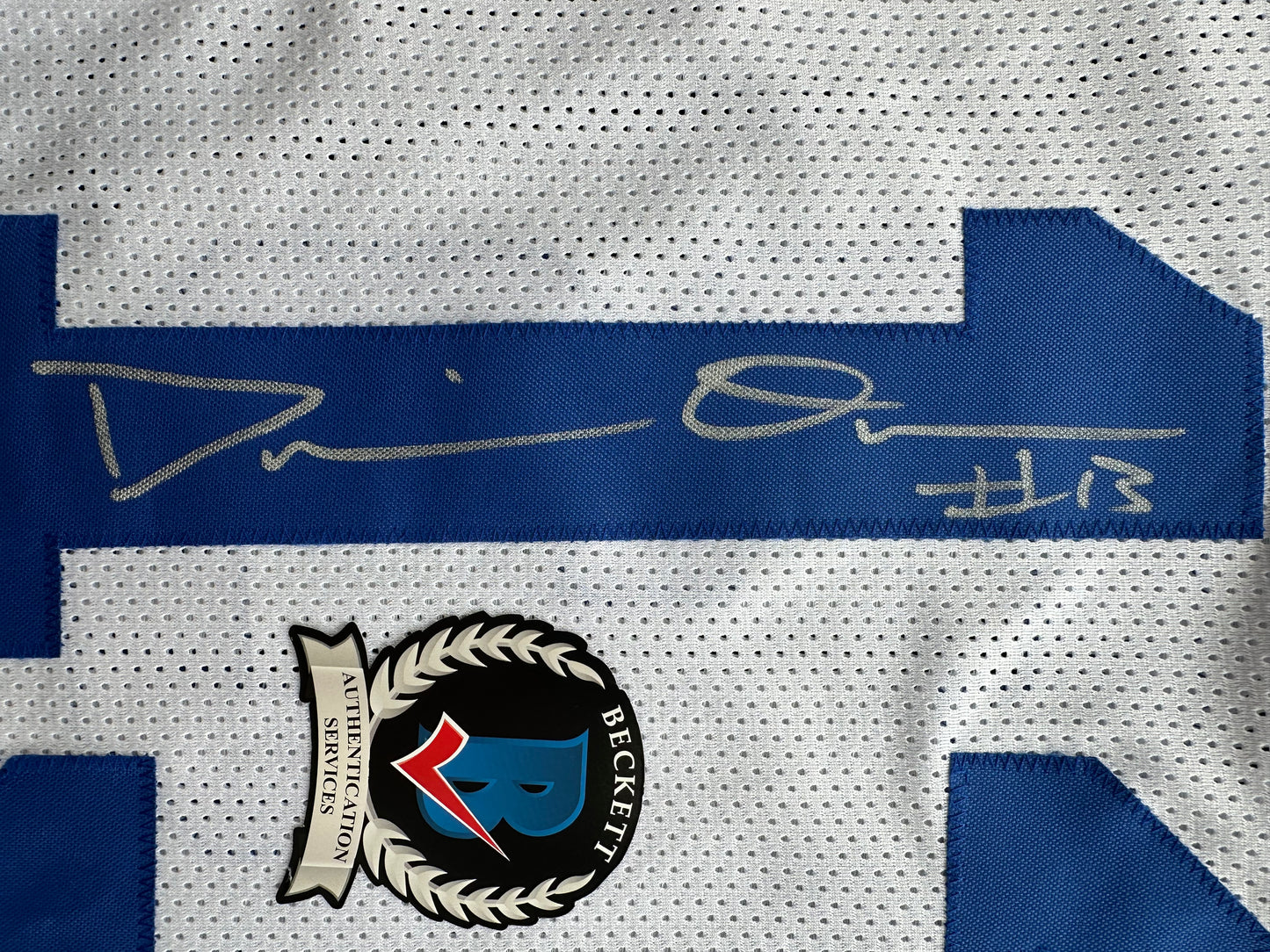 DEMARVION OVERSHOWN SIGNED WHITE JERSEY Dallas Cowboys BAS