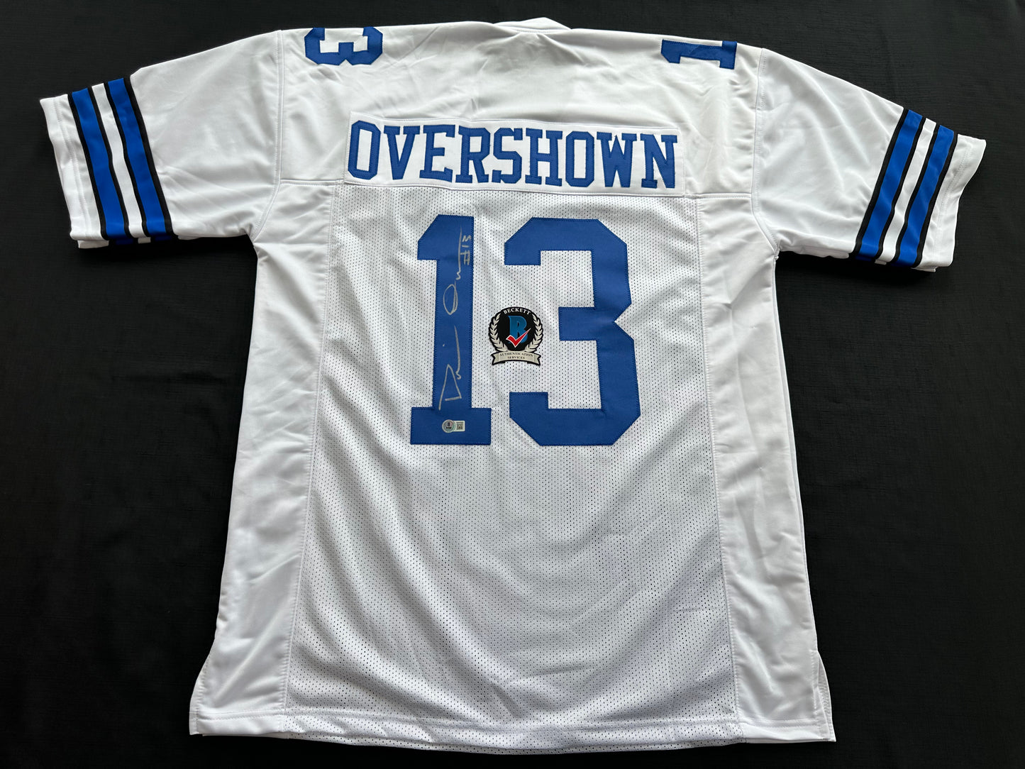 DEMARVION OVERSHOWN SIGNED WHITE JERSEY Dallas Cowboys BAS