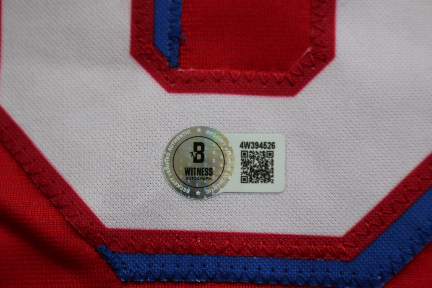 JOSH JUNG TEXAS RANGERS SIGNED RED JERSEY Texas Tech BAS COA
