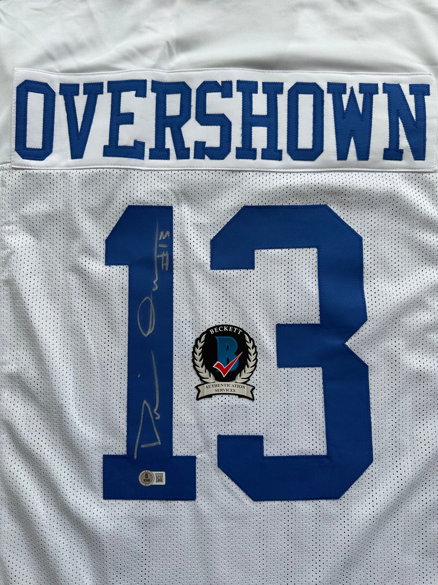 DEMARVION OVERSHOWN SIGNED WHITE JERSEY Dallas Cowboys BAS
