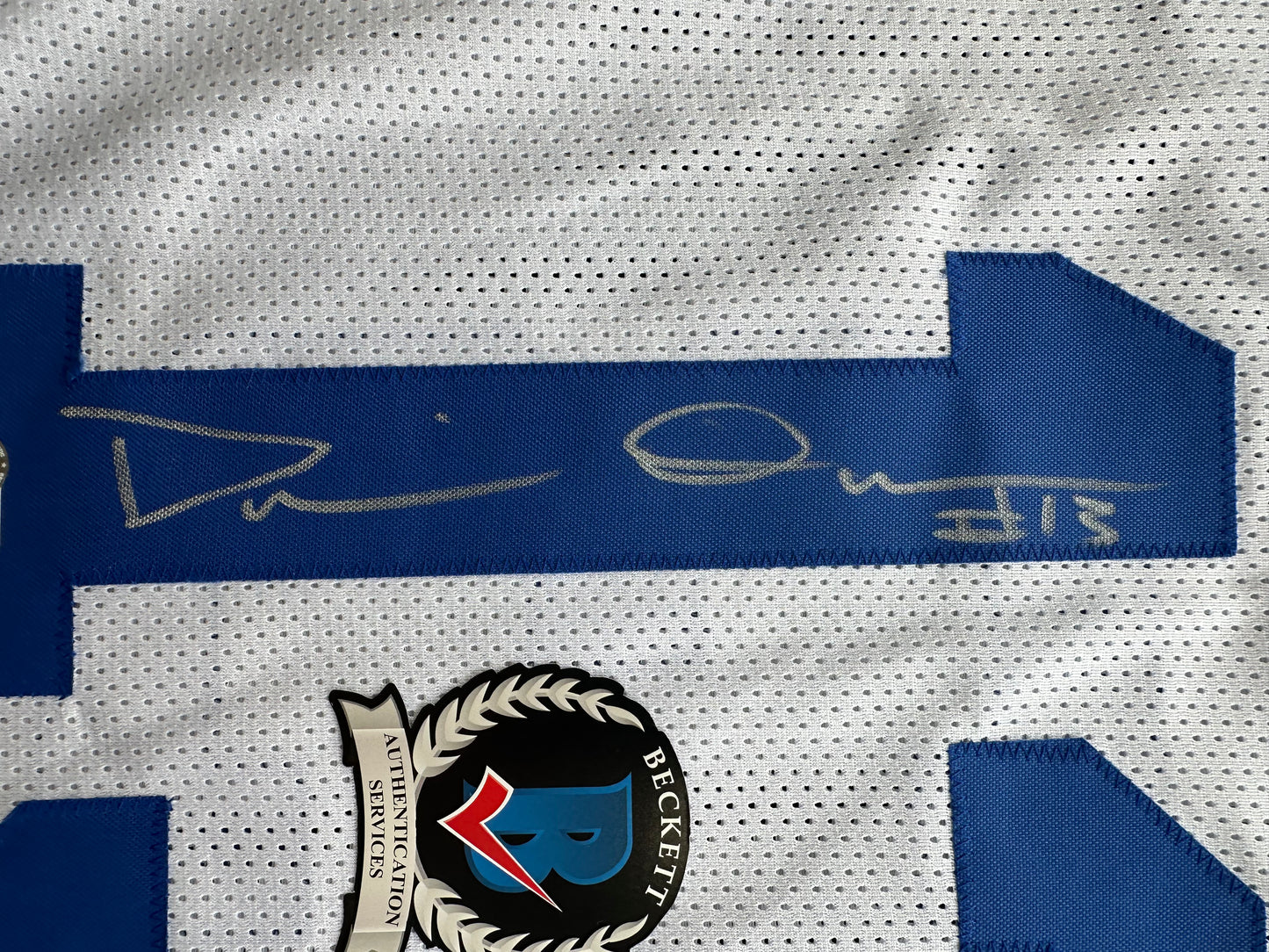 DEMARVION OVERSHOWN SIGNED WHITE JERSEY Dallas Cowboys BAS