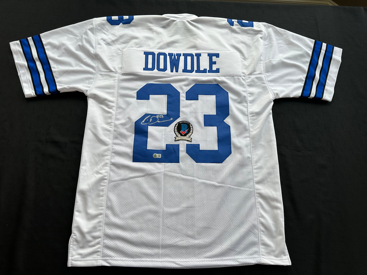 RICO DOWDLE SIGNED WHITE DALLAS COWBOYS JERSEY South Carloina Gamecocks BAS