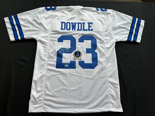 RICO DOWDLE SIGNED WHITE DALLAS COWBOYS JERSEY South Carloina Gamecocks BAS