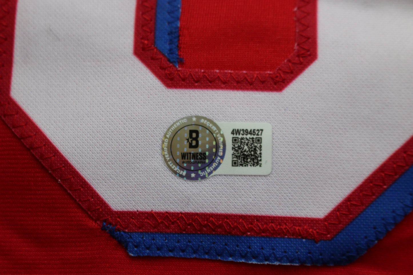 JOSH JUNG TEXAS RANGERS SIGNED RED JERSEY Texas Tech BAS COA