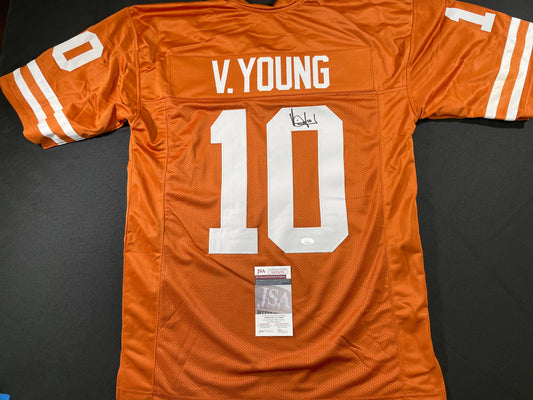 VINCE YOUNG TEXAS LONGHORNS SIGNED JERSEY JSA COA