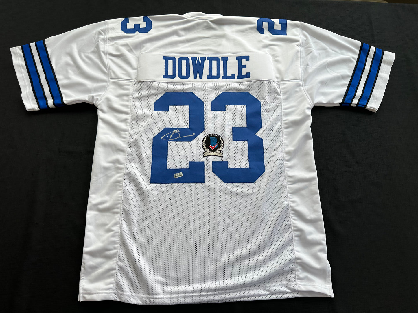 RICO DOWDLE SIGNED WHITE DALLAS COWBOYS JERSEY South Carloina Gamecocks BAS