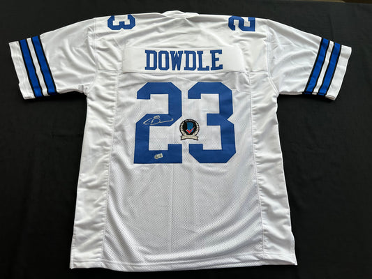 RICO DOWDLE SIGNED WHITE DALLAS COWBOYS JERSEY South Carloina Gamecocks BAS