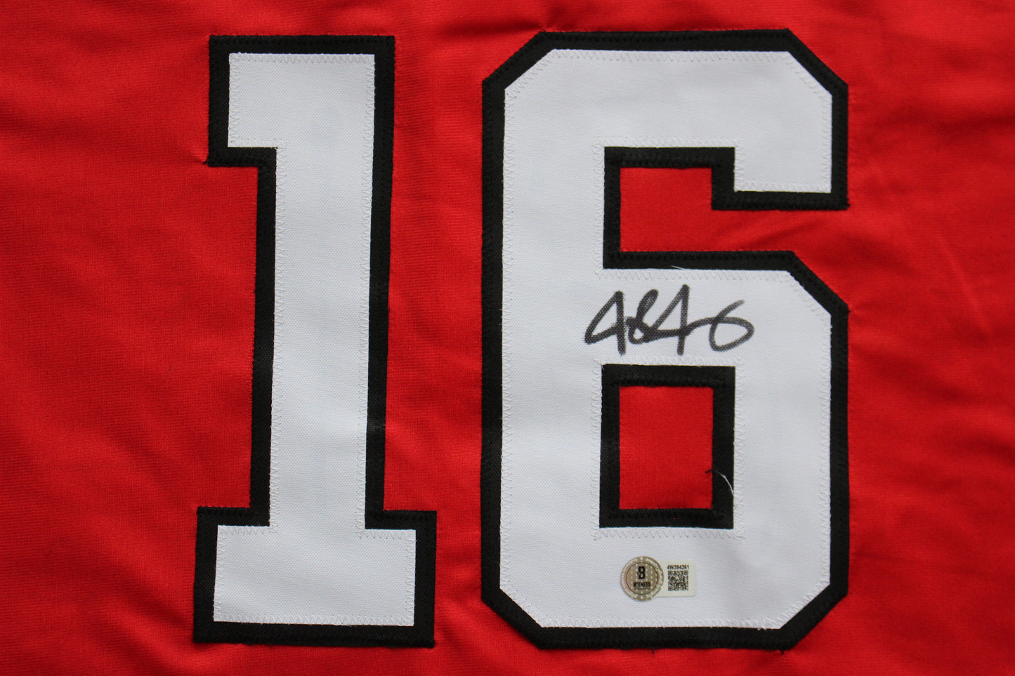 JOSH JUNG TEXAS TECH RED RAIDERS SIGNED BASEBALL JERSEY Texas Rangers BAS