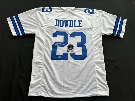 RICO DOWDLE SIGNED WHITE DALLAS COWBOYS JERSEY South Carloina Gamecocks BAS