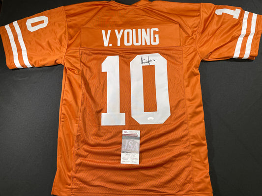 VINCE YOUNG TEXAS LONGHORNS SIGNED JERSEY JSA COA