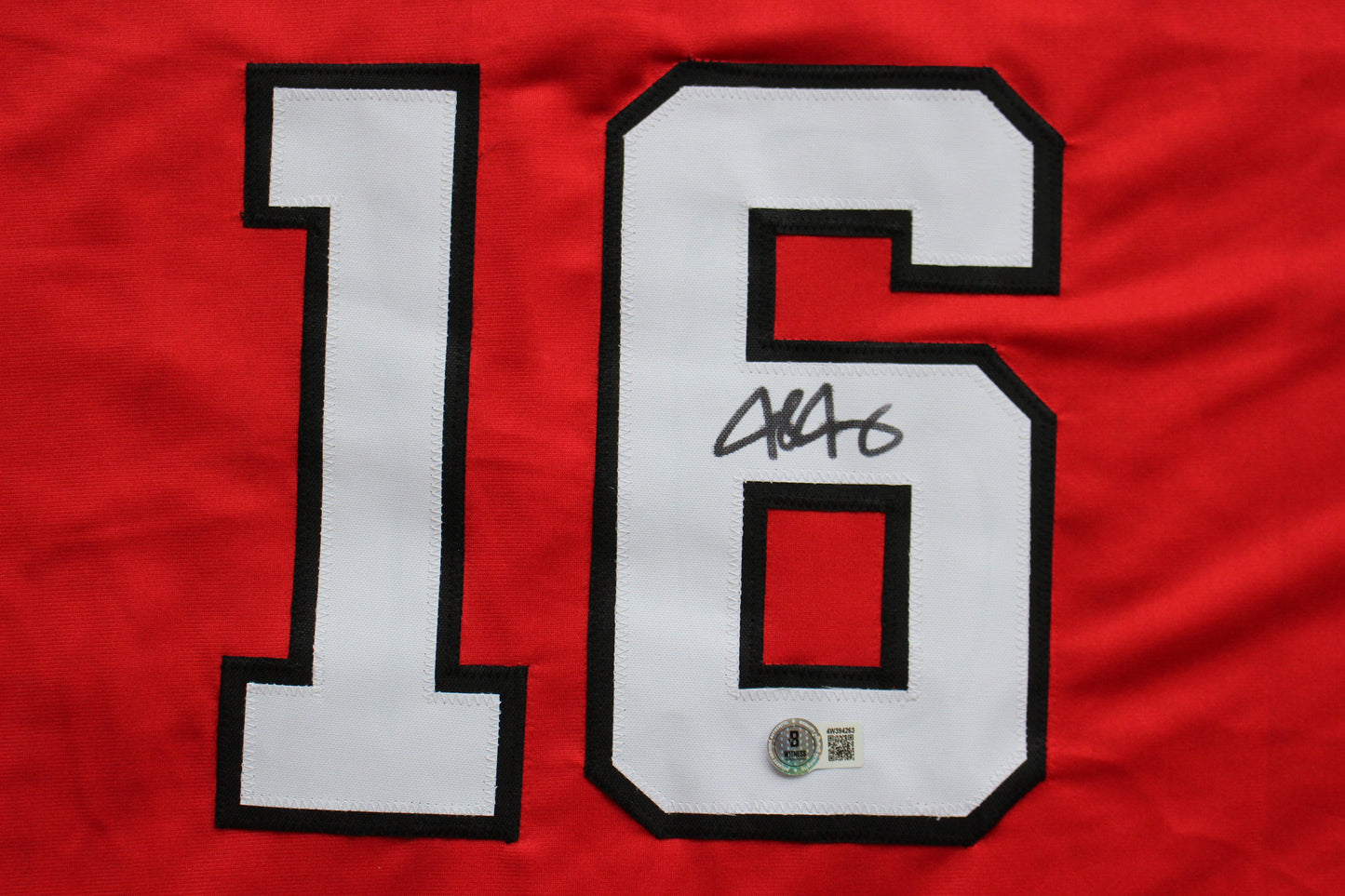 JOSH JUNG TEXAS TECH RED RAIDERS SIGNED BASEBALL JERSEY Texas Rangers BAS