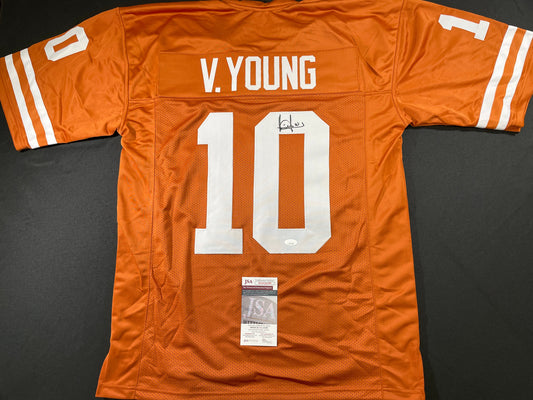 VINCE YOUNG TEXAS LONGHORNS SIGNED JERSEY JSA COA