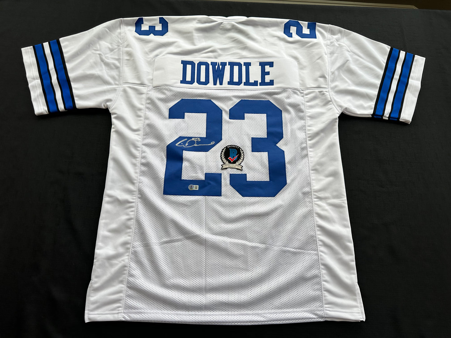 RICO DOWDLE SIGNED WHITE DALLAS COWBOYS JERSEY South Carloina Gamecocks BAS