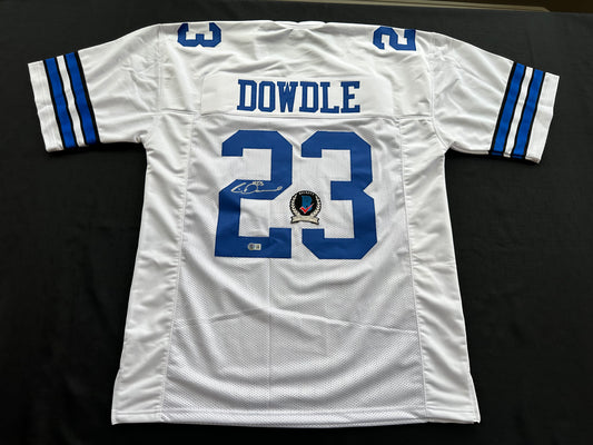 RICO DOWDLE SIGNED WHITE DALLAS COWBOYS JERSEY South Carloina Gamecocks BAS
