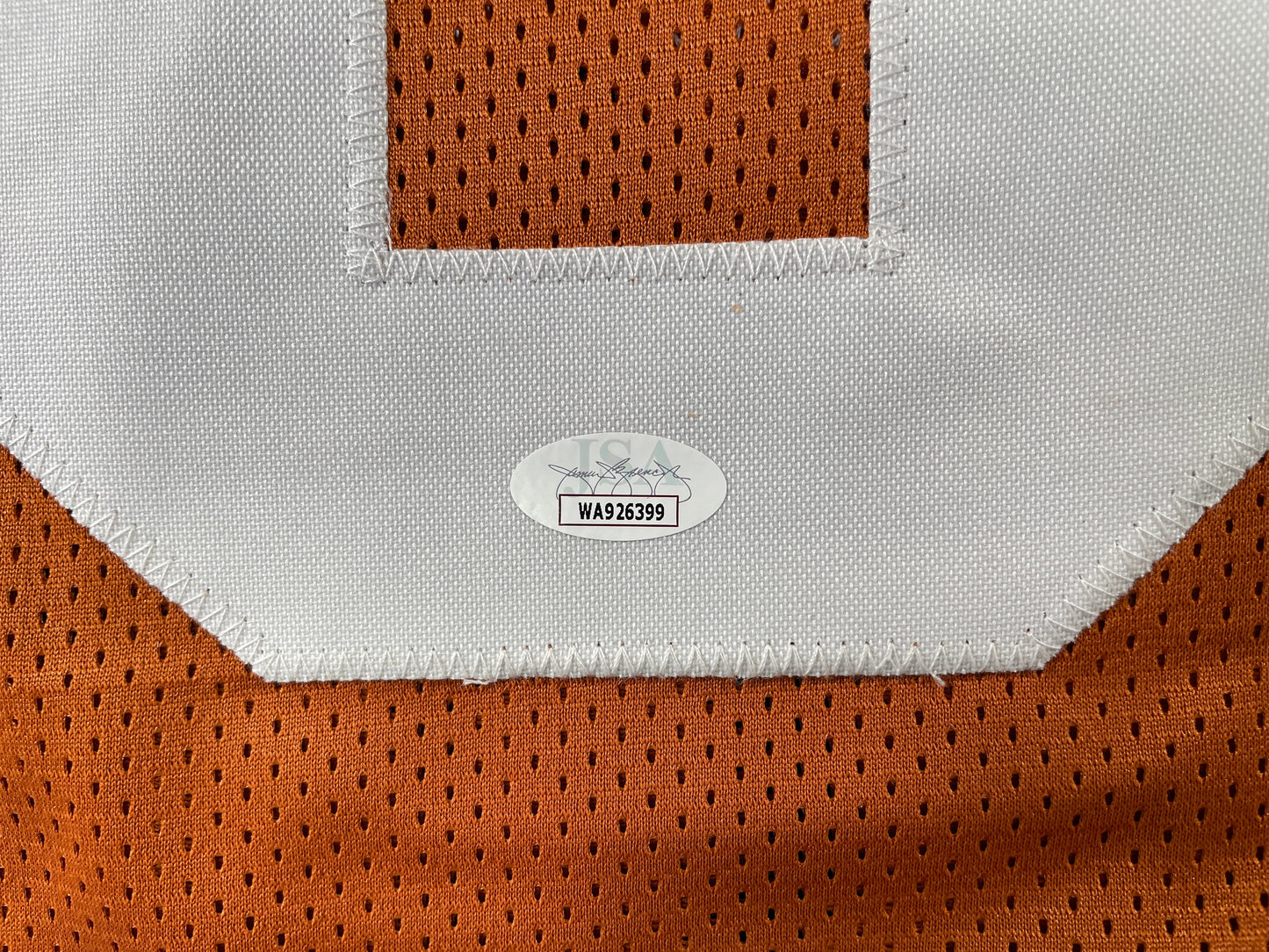 VINCE YOUNG TEXAS LONGHORNS SIGNED JERSEY JSA COA