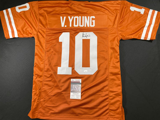VINCE YOUNG TEXAS LONGHORNS SIGNED JERSEY JSA COA