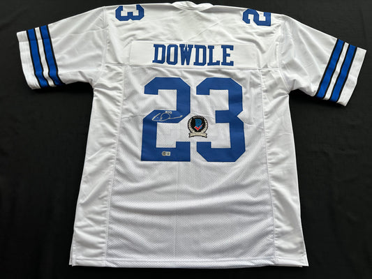 RICO DOWDLE SIGNED WHITE DALLAS COWBOYS JERSEY South Carloina Gamecocks BAS
