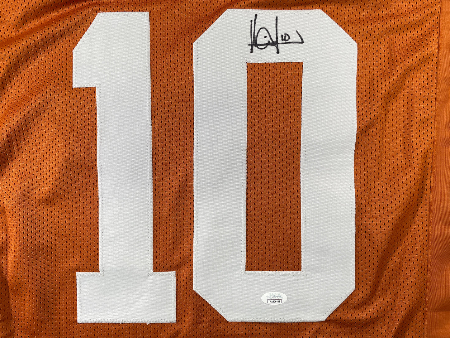 VINCE YOUNG TEXAS LONGHORNS SIGNED JERSEY JSA COA