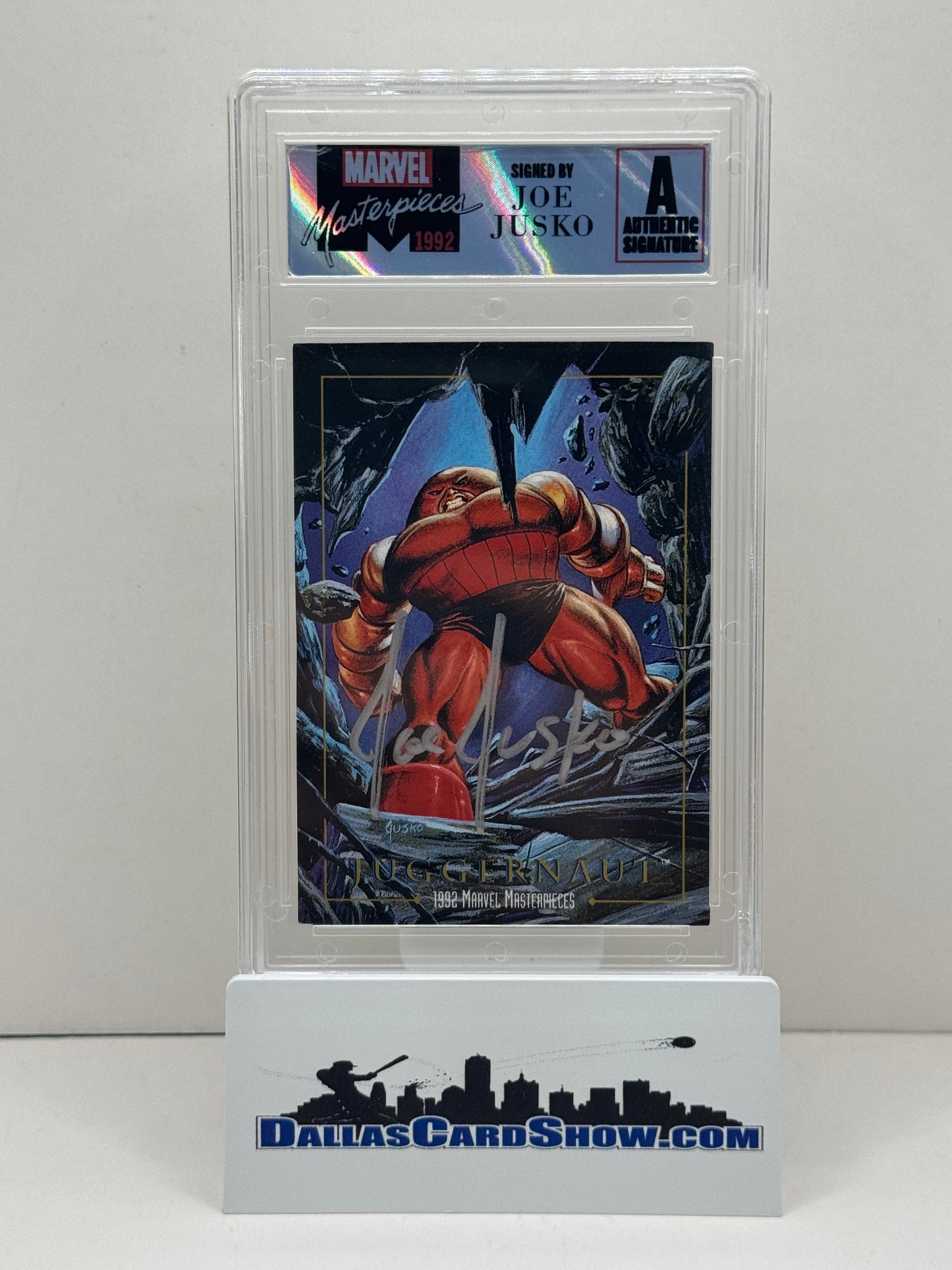 1992 Marvel Masterpieces #45 Juggernaut Autographed by Joe Jusko JSA Authenticated