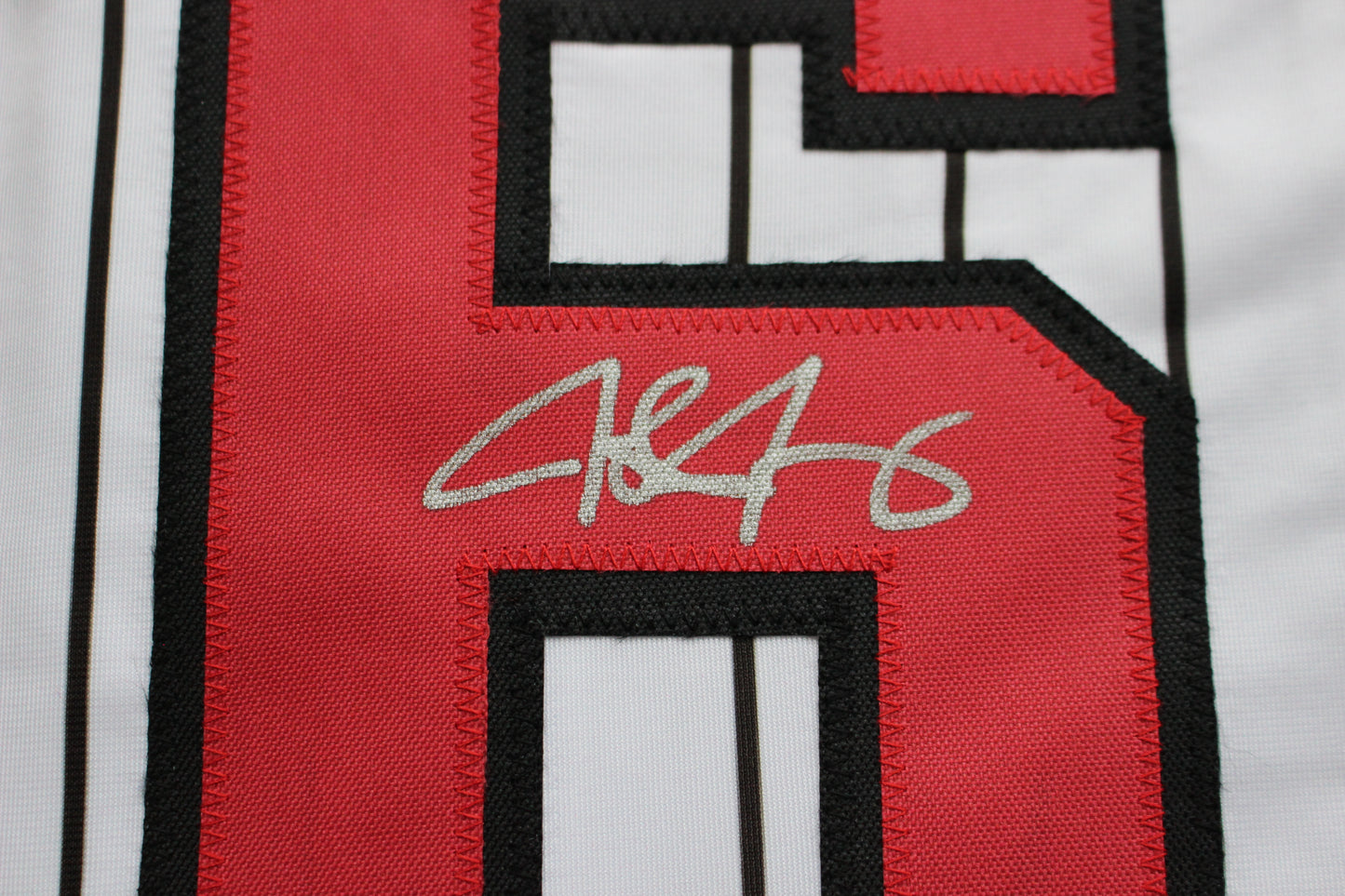 JOSH JUNG TEXAS TECH RED RAIDERS SIGNED PINSTRIPE JERSEY Texas Rangers BAS