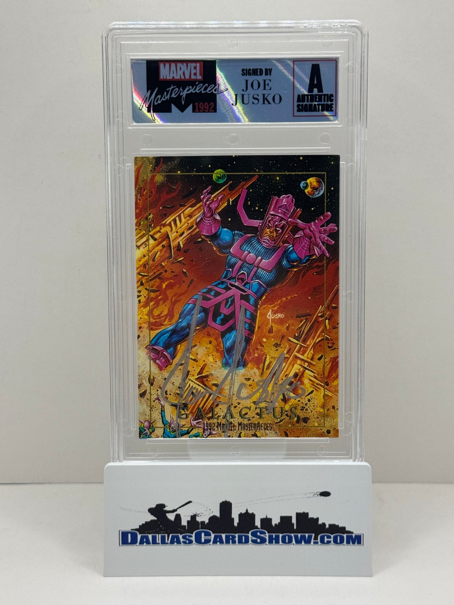 1992 Marvel Masterpieces #30 Galactus Autographed by Joe Jusko JSA Authenticated