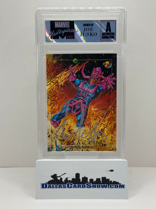 1992 Marvel Masterpieces #30 Galactus Autographed by Joe Jusko JSA Authenticated