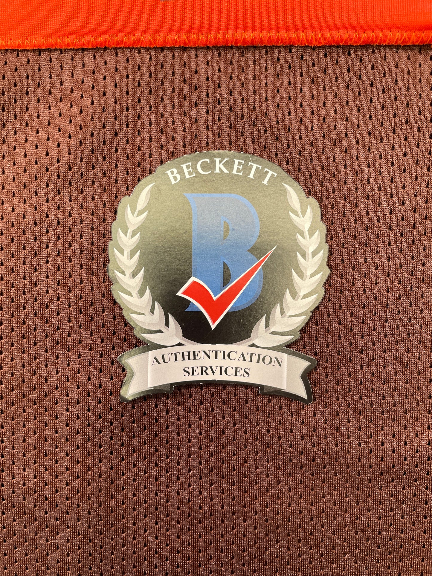 JOHNNY MANZIEL CLEVELAND BROWN SIGNED BROWN JERSEY w/Cleveland Sucks BAS