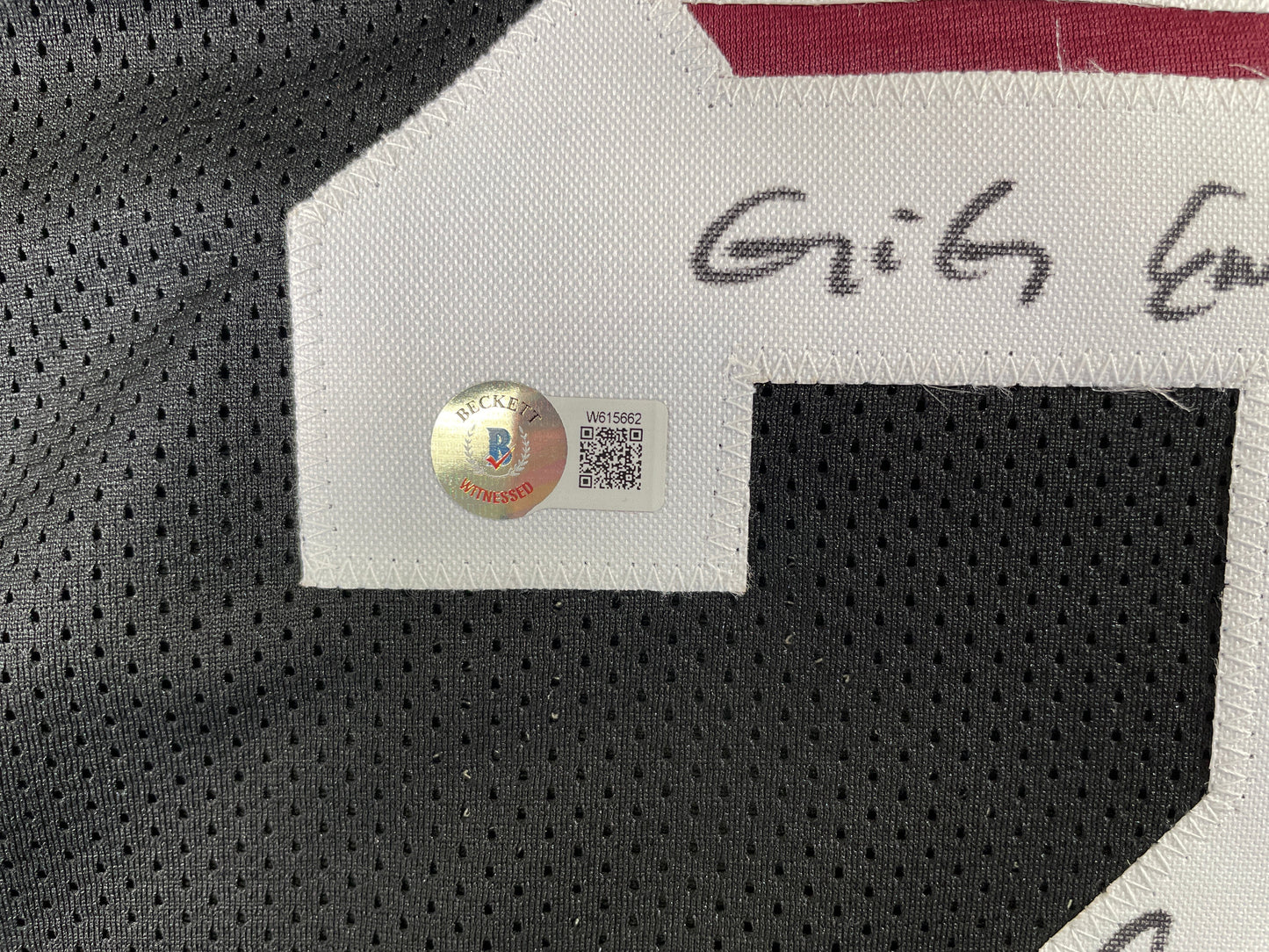 JOHNNY MANZIEL BLACK TEXAS A&M SIGNED STAT JERSEY w/"NCAA Sucks" BAS