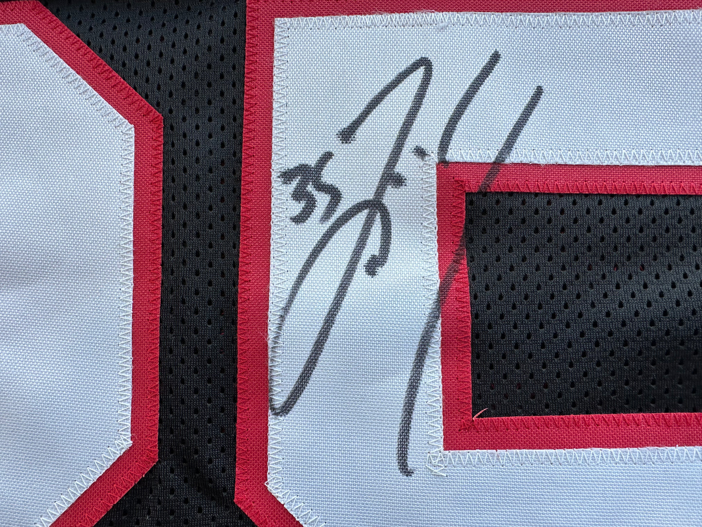 ZACH THOMAS SIGNED BLACK FOOTBALL JERSEY Texas Tech Raiders BAS