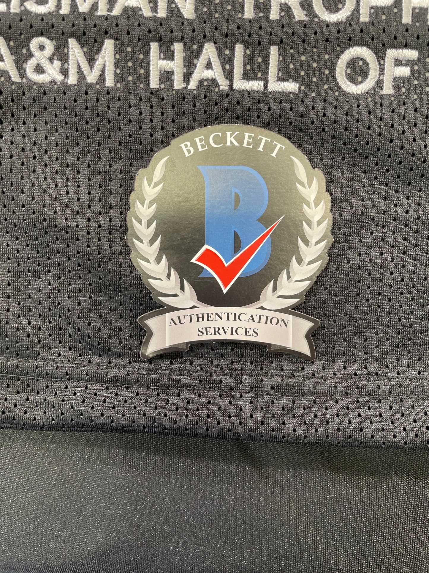 JOHNNY MANZIEL BLACK TEXAS A&M SIGNED STAT JERSEY w/"NCAA Sucks" BAS