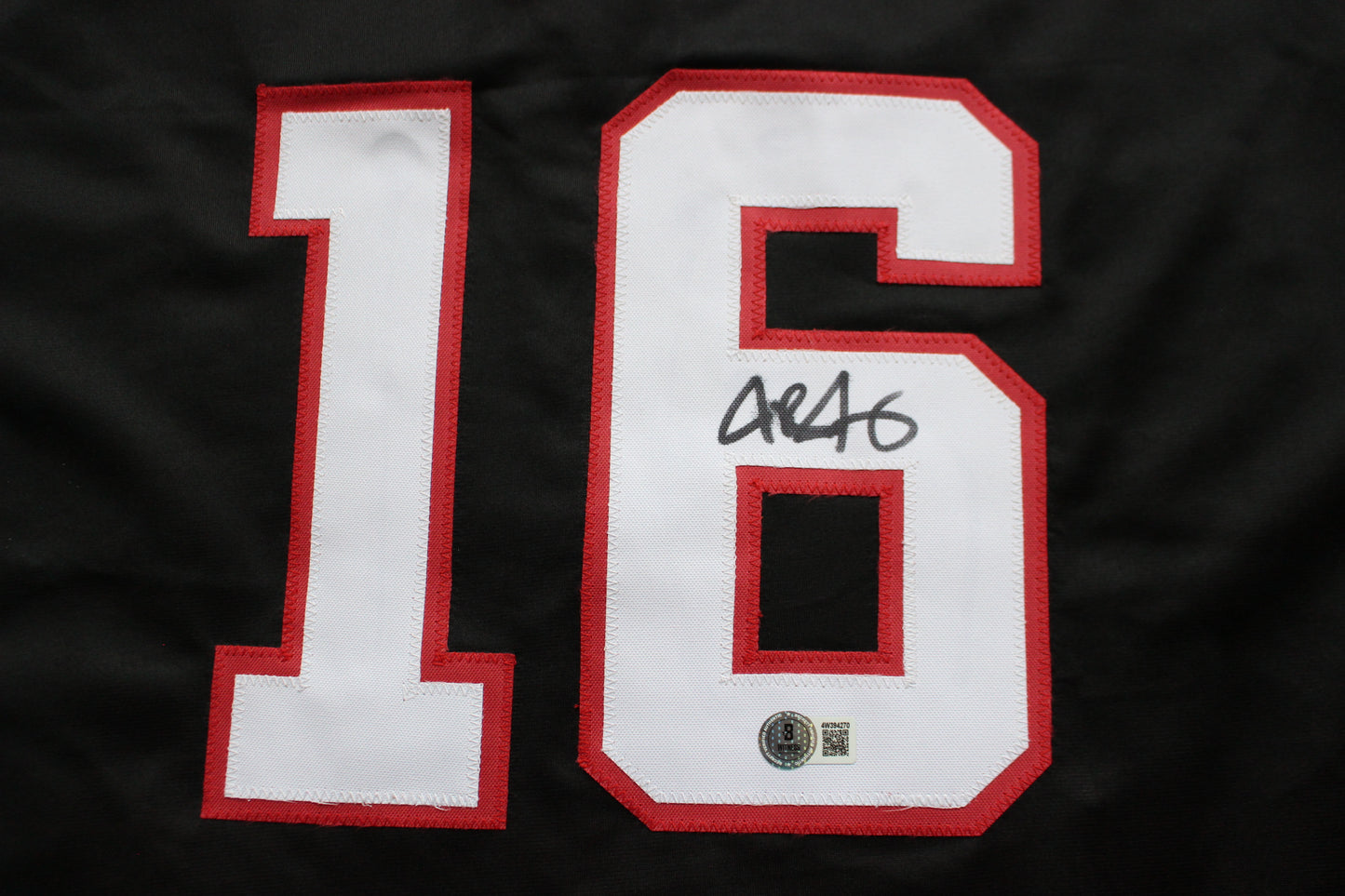 JOSH JUNG TEXAS TECH RED RAIDERS SIGNED BLACK JERSEY Texas Rangers BAS