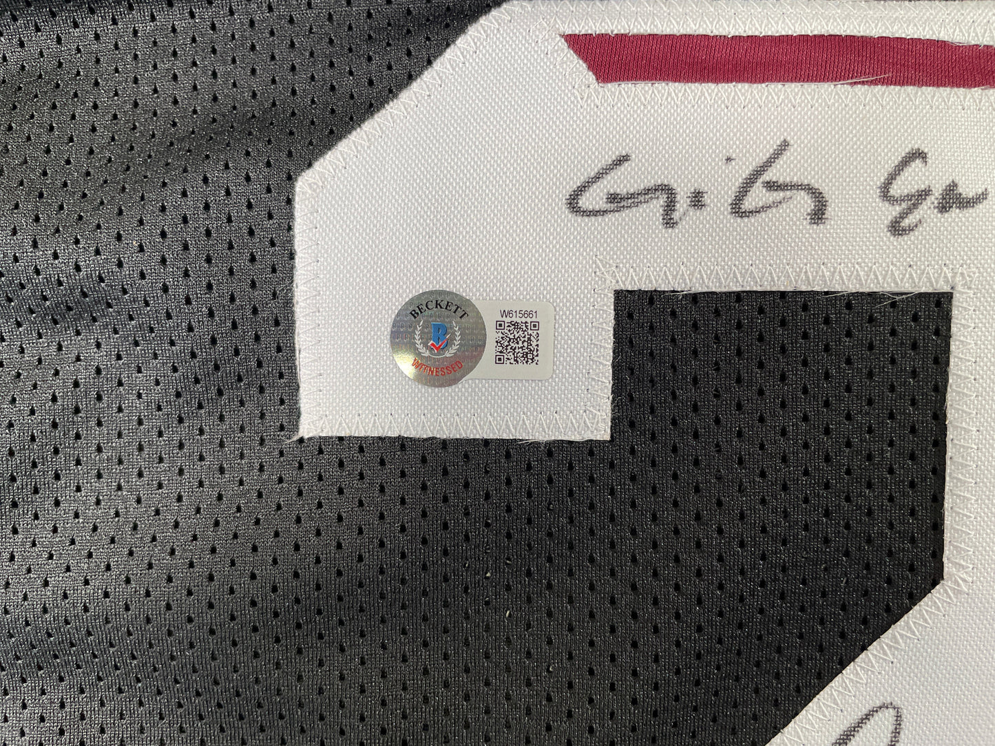 JOHNNY MANZIEL BLACK TEXAS A&M SIGNED STAT JERSEY w/"NCAA Sucks" BAS