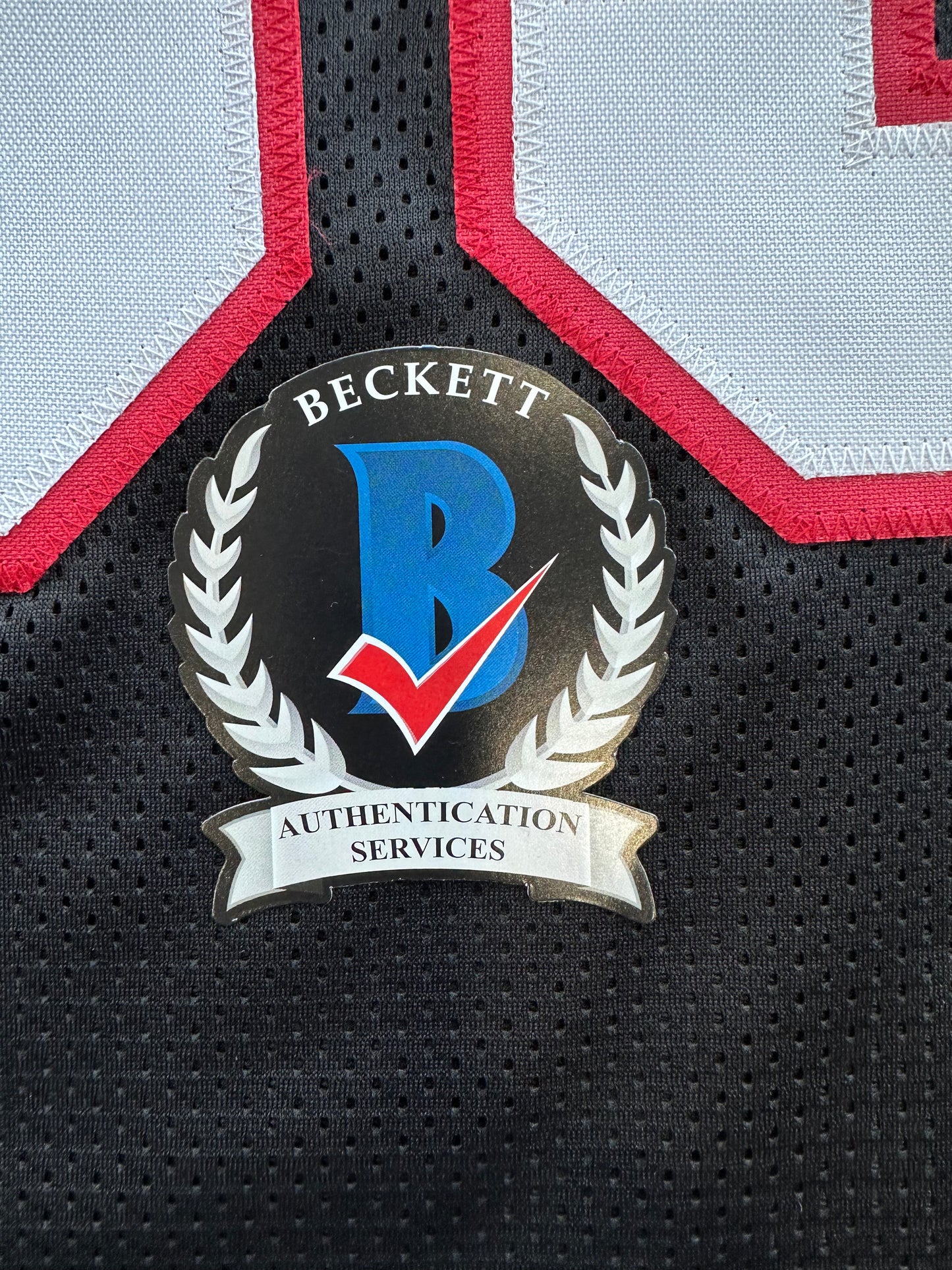 ZACH THOMAS SIGNED BLACK FOOTBALL JERSEY Texas Tech Raiders BAS