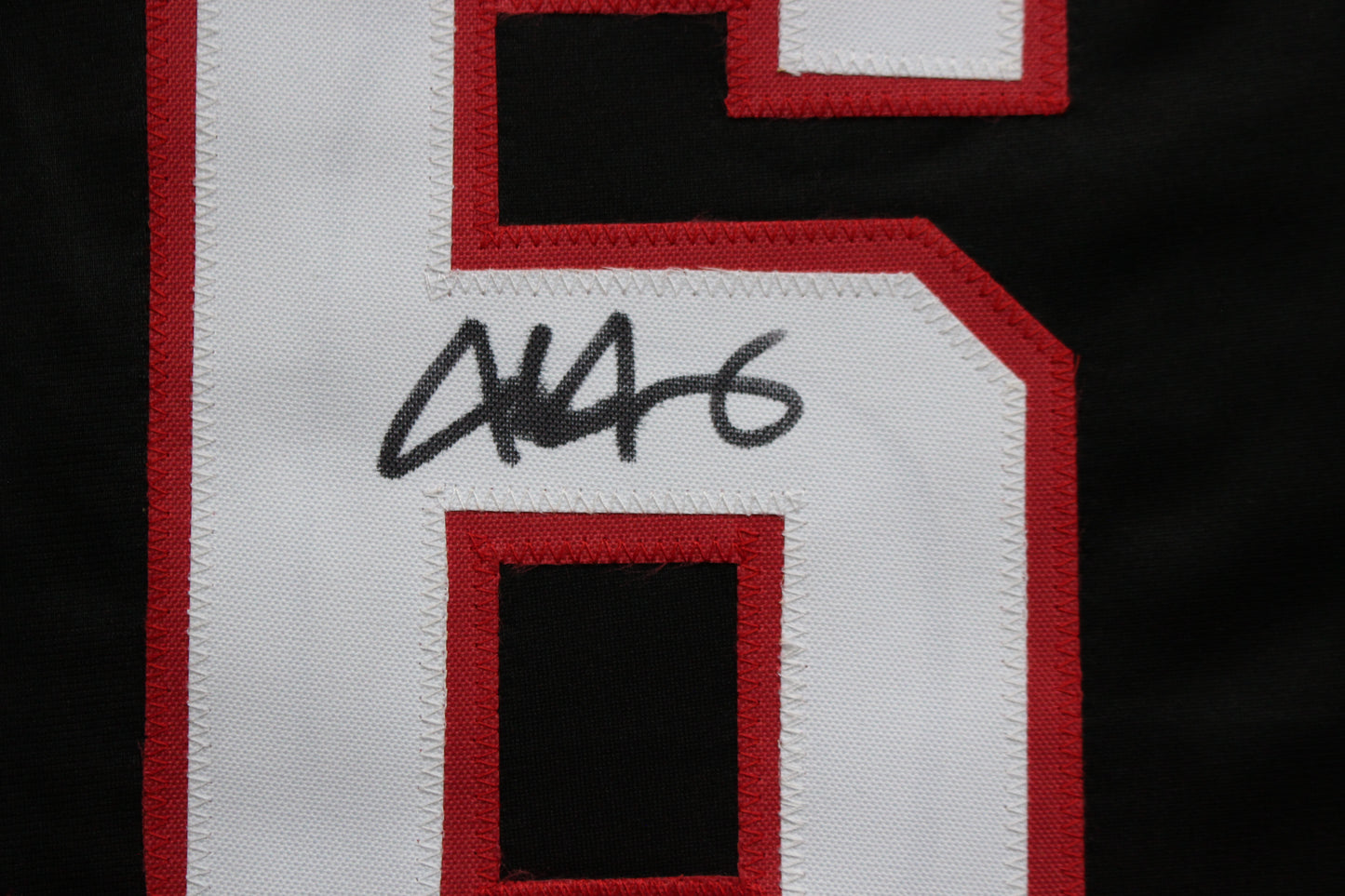 JOSH JUNG TEXAS TECH RED RAIDERS SIGNED BLACK JERSEY Texas Rangers BAS
