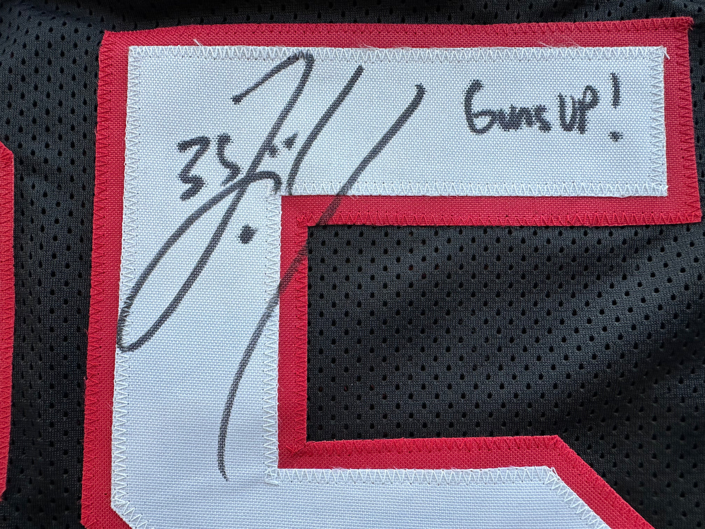 ZACH THOMAS SIGNED BLACK FOOTBALL JERSEY Texas Tech Raiders BAS